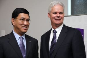 Amit Chakma and IBM Canada VP Pat Horgan