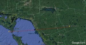 Western University's Southern Ontario Meteor Network Oct. 7, 2016 Fireball Footage Ground Map (cropped view)