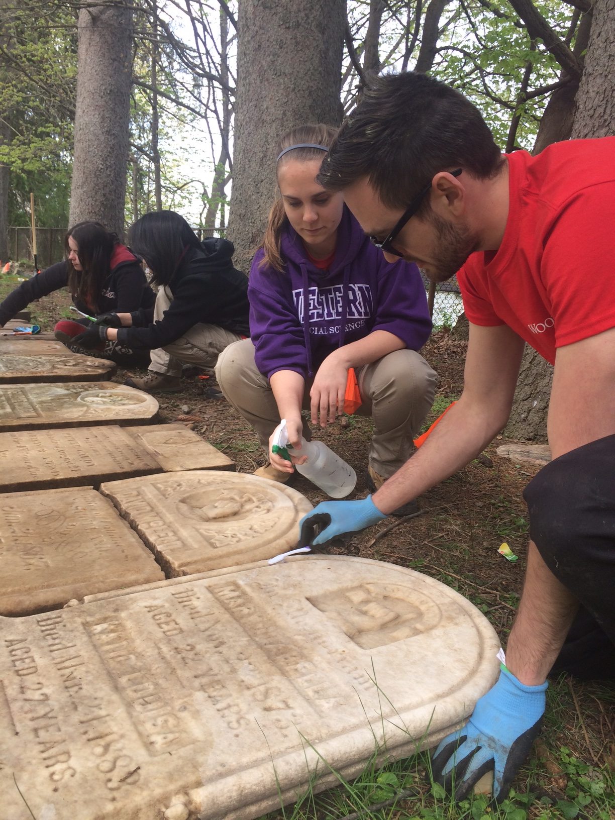 Western students unearth 150-year-old headstones at local cemetery