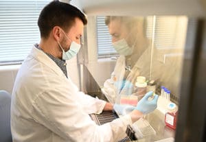 Patrick Rudak, PhD Candidate working in the lab at Western University